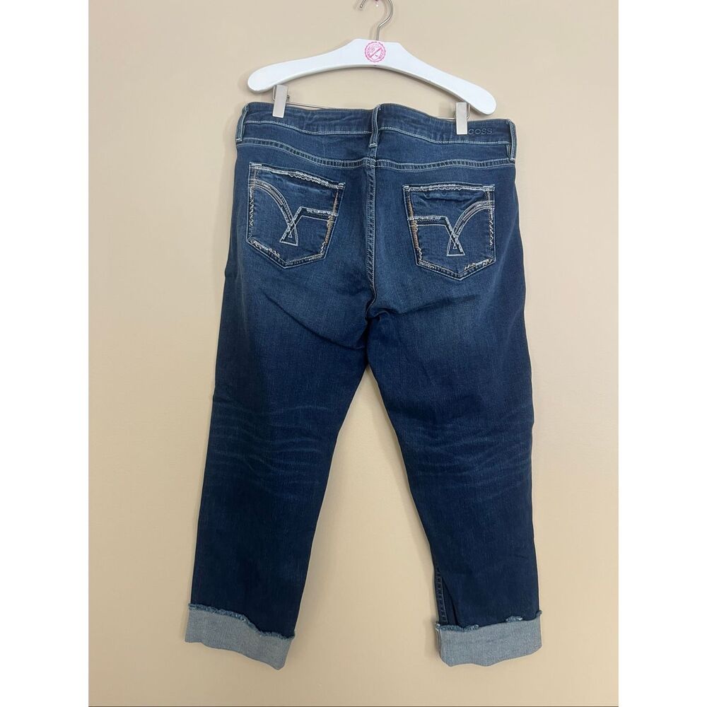 Vigoss Crop Heritage Fit Blue Jeans Woman’s Size 14 Length 25 - Picture 10 of 13